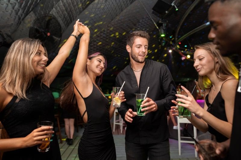 Party goers dancing