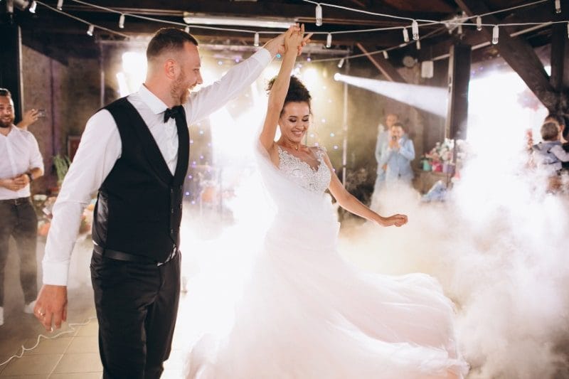 Wedding couple dancing