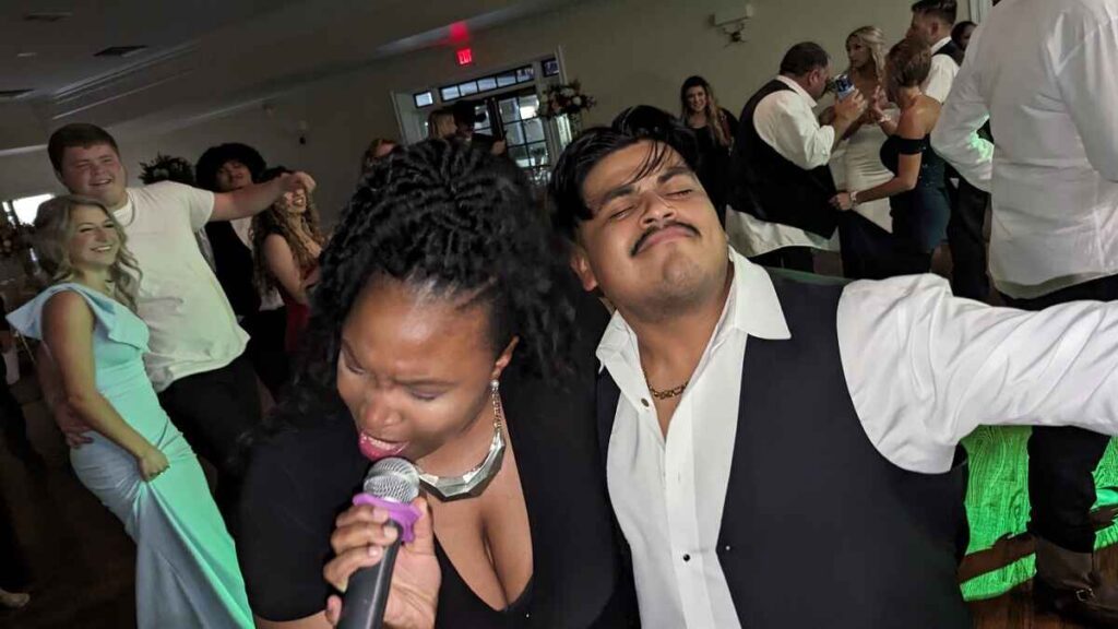 Flavor Band Member singing in crowd