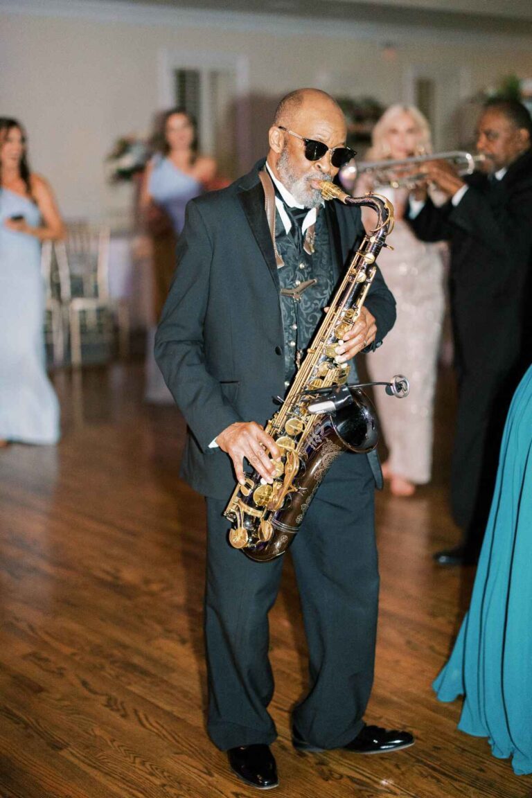 Flavor Band sax player playing